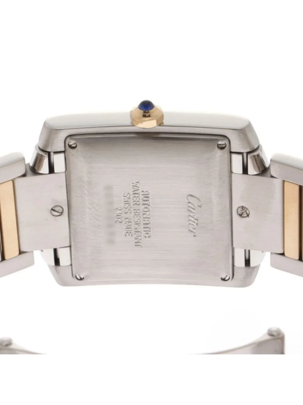 Cartier Tank Francaise LM Ivory Watch 18k Yellow Gold Stainless Steel Automatic